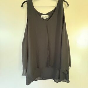 Ava & Viv Women's Charcoal Sleeveless Blouse